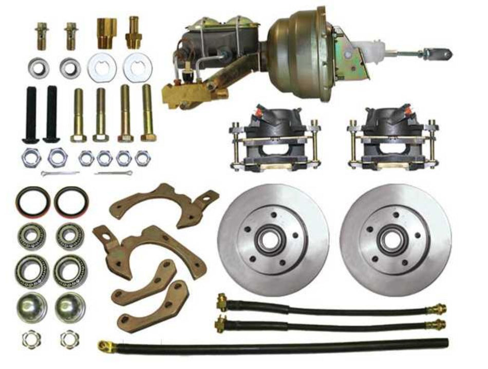 Disc Brake Kit: 55-58 Chevy Standard FULL Front KIT